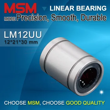 

MSM Linear Bearings 20pcs LM12UU Shaft Ball Bushings 12mm Linear Motion Slide Bearing CNC Parts Automation Part 3D Printer Parts