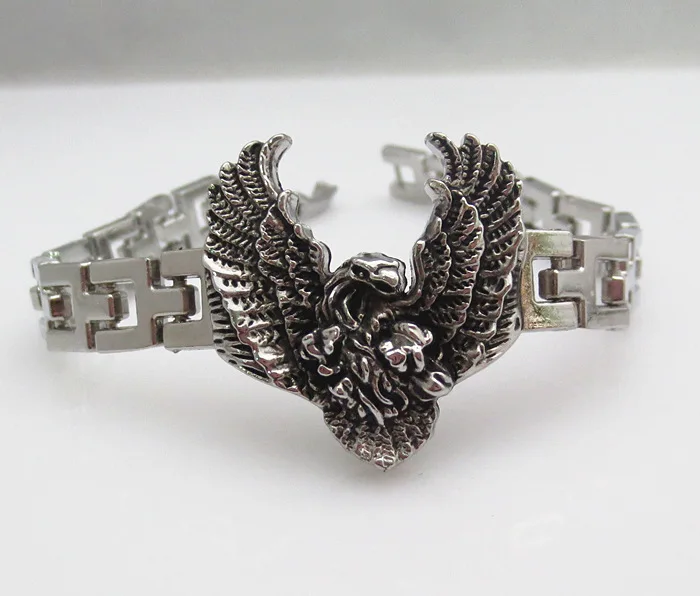 Модные мужские браслеты Lanneret eagle hawk, цинковый сплав, посеребренные ювелирные изделия, высококачественный браслет, подарок