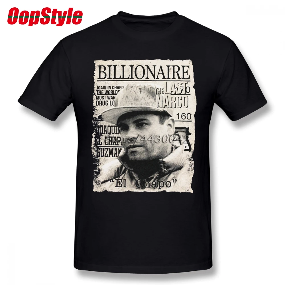 Мужская футболка с коротким рукавом Billionaire The Last Narco El Chapo хлопковая Футболка
