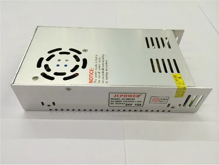 

Free Shipping AC 110-240V to DC 24V 15A Switching Power Supply Converter with power cable PS-24V-15A