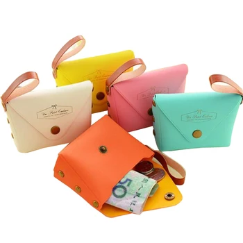 

Purses Small Fresh Casual Pu Coin Wallet Lady Fashion Pattern Dollar Money Bag Candy Color mini bag