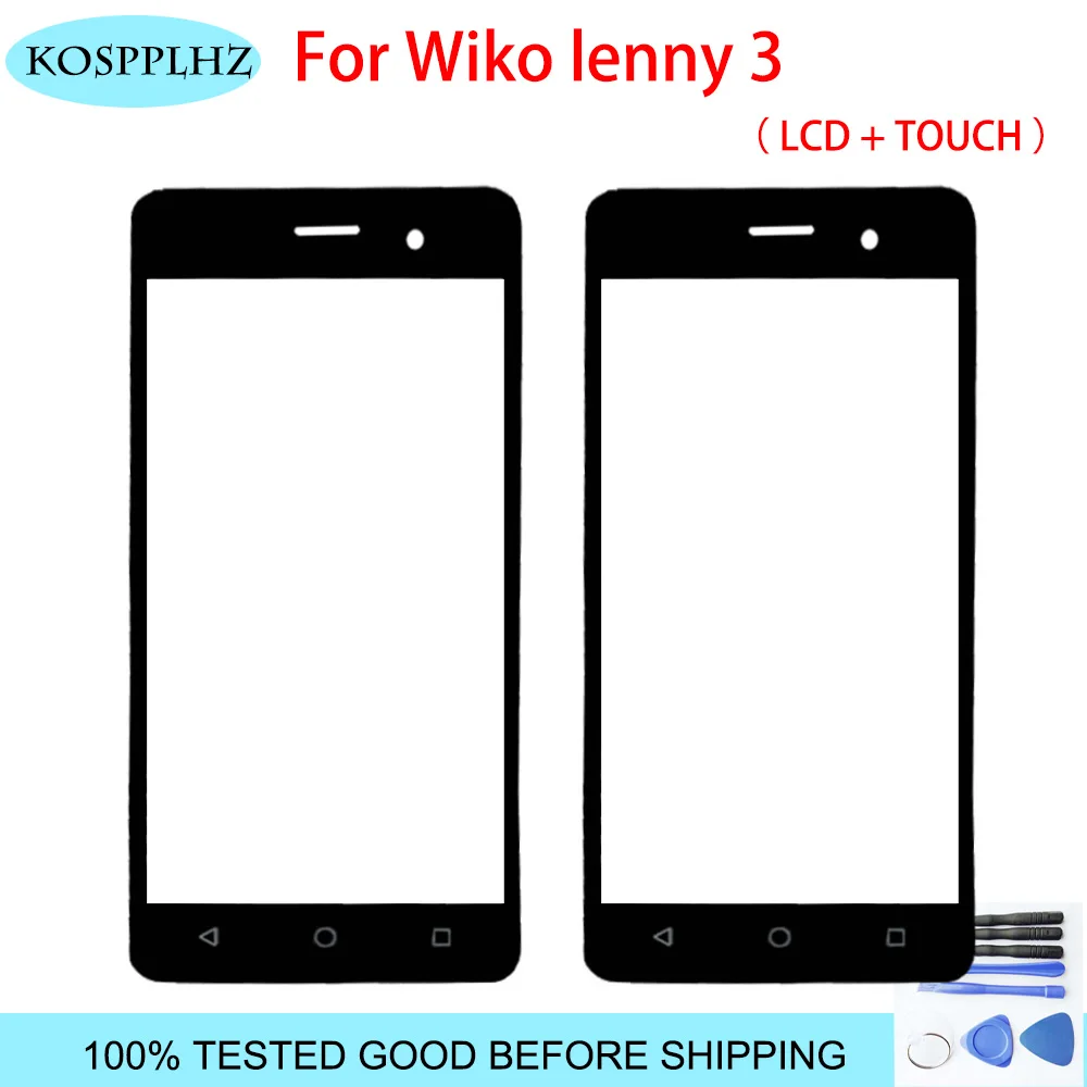Для Wiko Lenny 3 сенсорный экран дигитайзер Переднее стекло Сенсорная панель сенсор