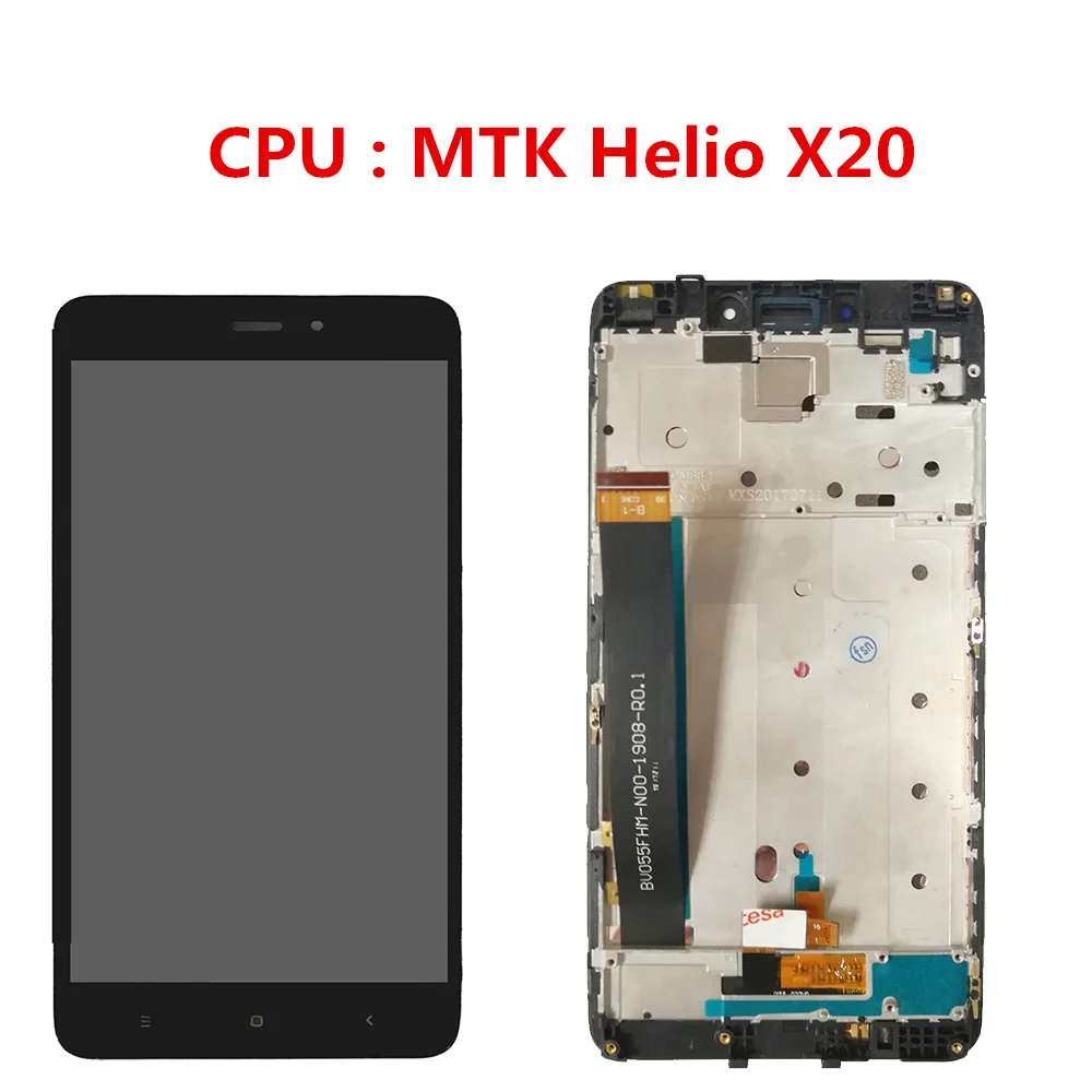 5 шт./лот для Xiaomi Redmi Note 4 MTK Helio X20 ЖК-дисплей Дисплей + Сенсорный экран с рамкой