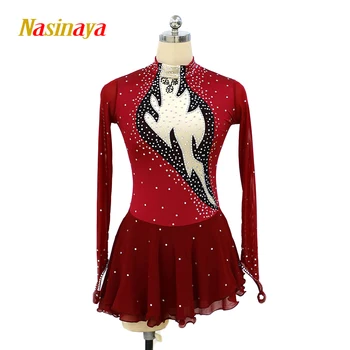 

Nasinaya Figure Skating Dress Customized Competition Ice Skating Skirt for Girl Women Kids Patinaje Gymnastics Performance 248