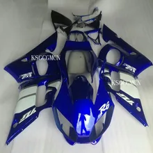 Мотоцикл сине-белый обтекатель КУЗОВ комплект для YAMAHA YZF R6 1998-2002 2001 2000 1999 YZF R6 Лидер продаж, по выгодной цене