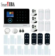 SmartYIBA APP Control Wireless Home House WIFI GSM SMS RFID Burglar Alarm System Video IP Camera Gas Fire Smoke Detector Sensor