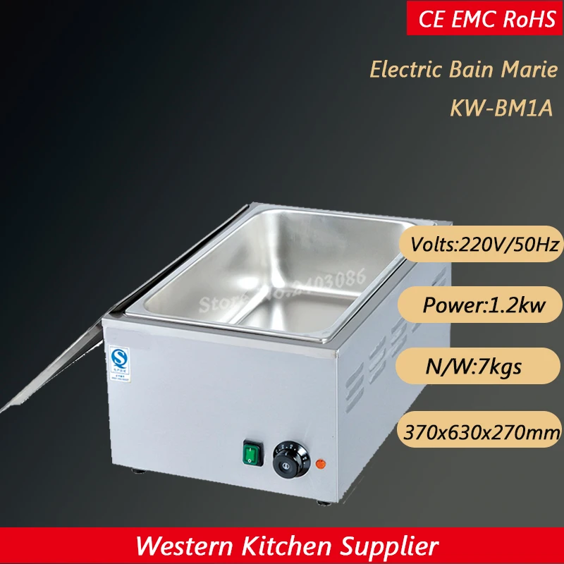 

Stainless Steel Commerical 1 pan Electric Bain Marie Buffet Food Warmer For Buffet Server