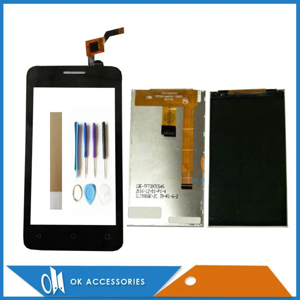 

For Fly FS407 Stratus 6 FS 407 Separate LCD Display With Touch Screen Digitizer Black Color With Tools Tape