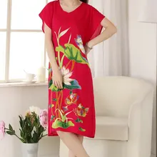 Лидер продаж; Новинка; цвет красный, белый; женская сексуальная одежда для сна в стиле лотоса; халат; Длинная одежда для сна; стиль; Flowesr;