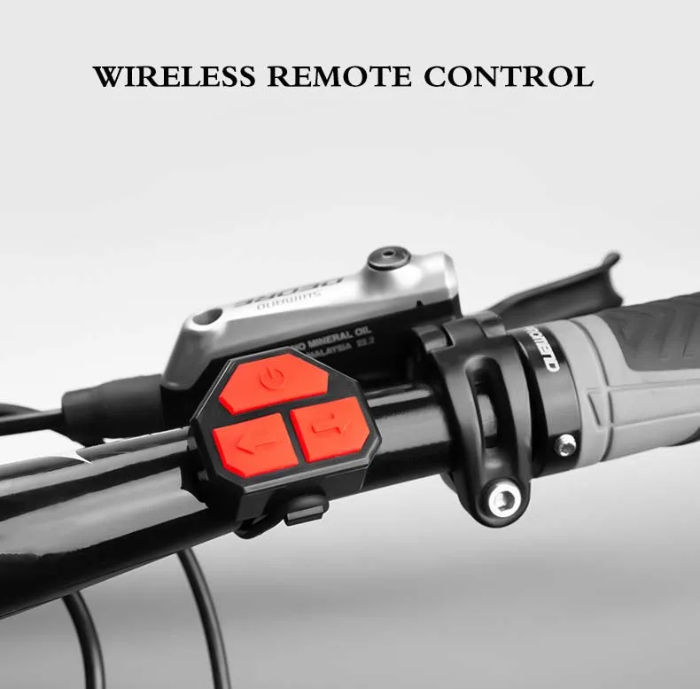 Excellent promend Wireless Bike light Brake Bicycle Rear Light laser tail lamp Smart USB Rechargeable Cycling Accessories Remote Turn led 2