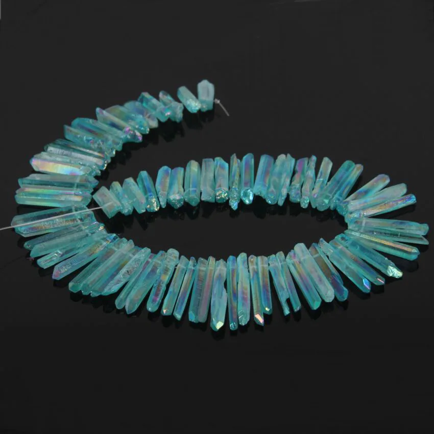 Аксессуары для ювелирных изделий 4 6x35 45 мм|bead strands|titanium quartzpendant beads |