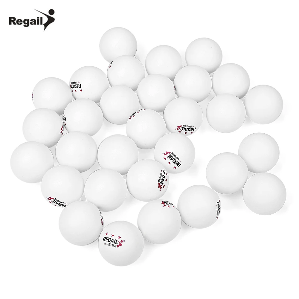 REGAIL 30 шт стенд 3-Star 40 мм тренировочные для настольного тенниса мячик для пинг-понга прочные мячи для настольного тенниса подходит для дрели - Цвет: White