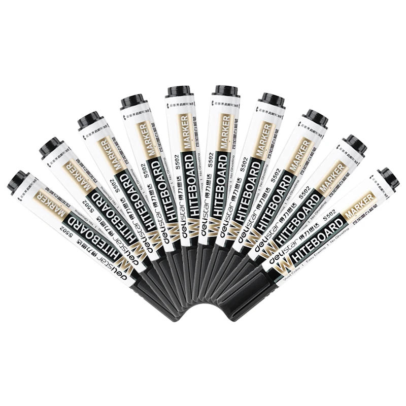 Deli single head whiteboard pen s502 easy to wipe writing pen can be