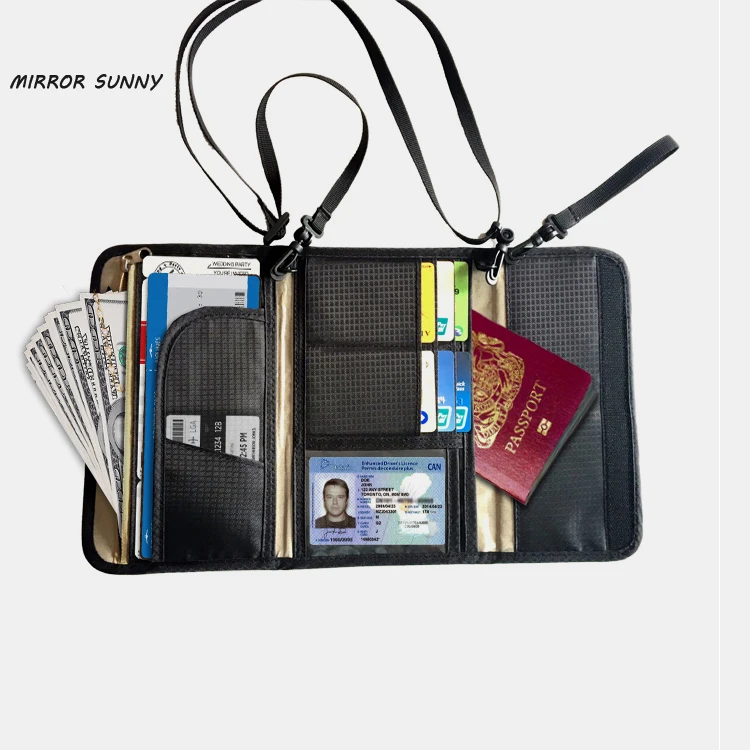 MIRROR SUNNY Waterproof RFID passport holder cover multi-functional clutch bag identification security | Багаж и сумки