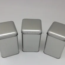 75*75*120 мм серебро площадь обычный жестяной коробке/чайник/ювелирных изделий Металл Коробка для хранения без печати