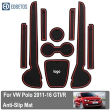 For Volkswagen Polo V W GT I 2011 2016 rubber mat door mat anti slip Cup