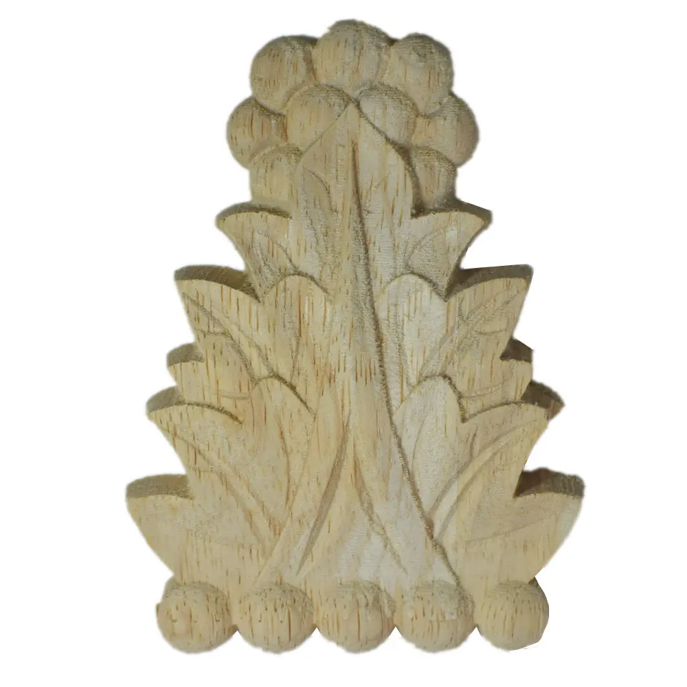 

Chinese Style Vintage Flora Wood Carved Applique Wooden Carving Decal Furniture Cabinet Door Frame Home Decor Crafts