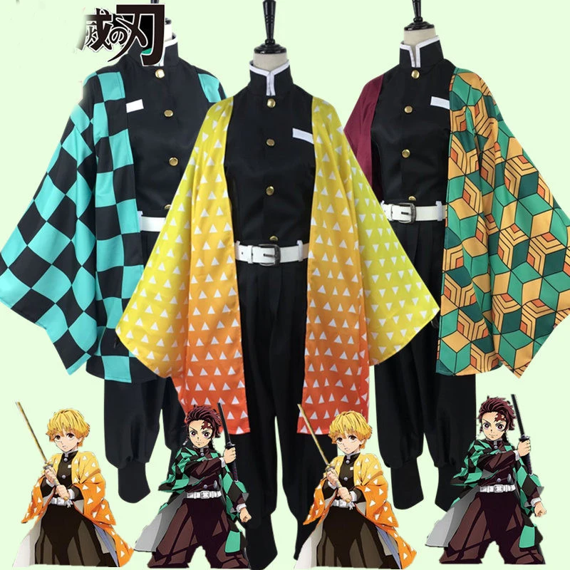 

Demon Slayer: Kimetsu no Yaiba Cos Tomioka Giyuu/ Agatsuma Zenitsu / Kamado Tanjirou Cosplay Costume Full set Outfit 2019 Anime