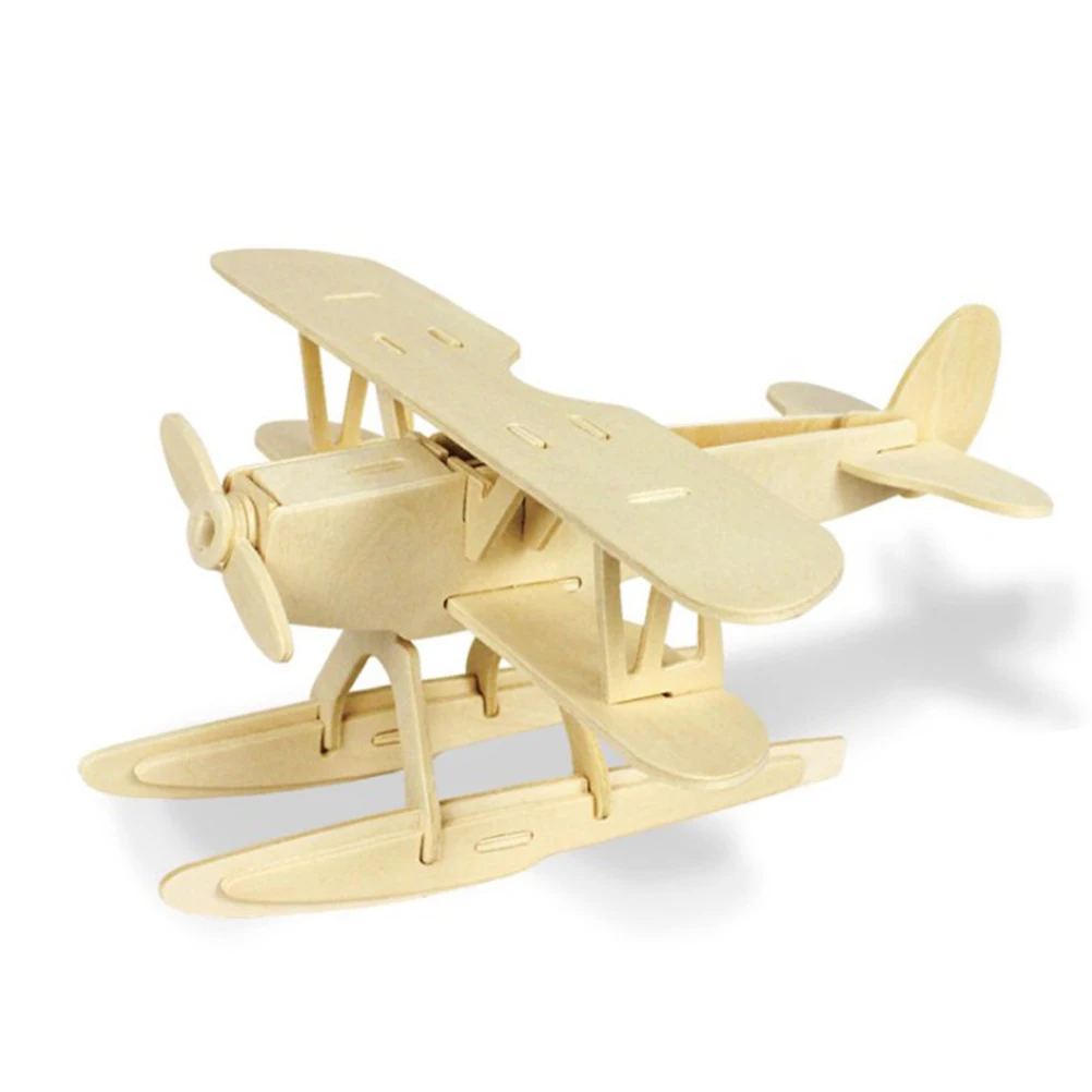 

Wooden Simulation Plane Assembly building blocks Model 3D Plane Block Educational Toy Gift for Kids