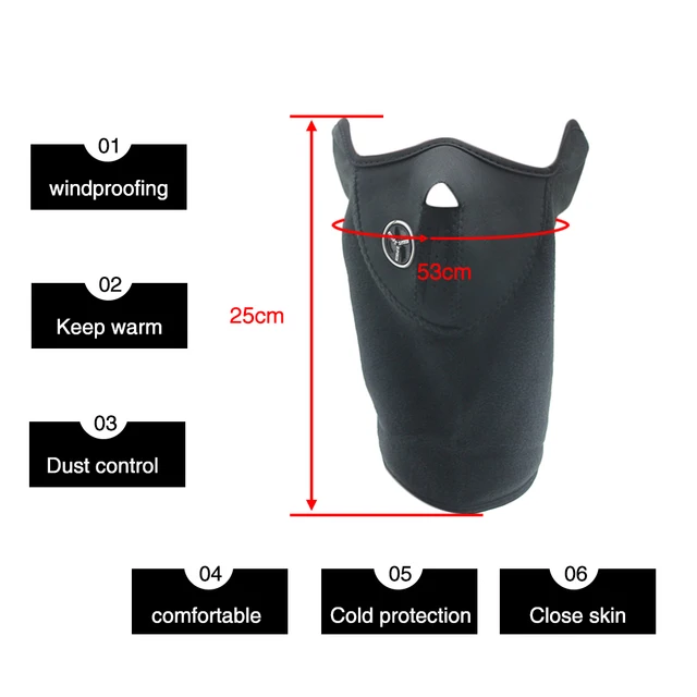 ZSDTRP Balaclava Ski Half Face Mask Cover Hat Cap Winter Wind Stopper Face Mask Neck Warmer Motorcycle Snowboard Cap Hat
