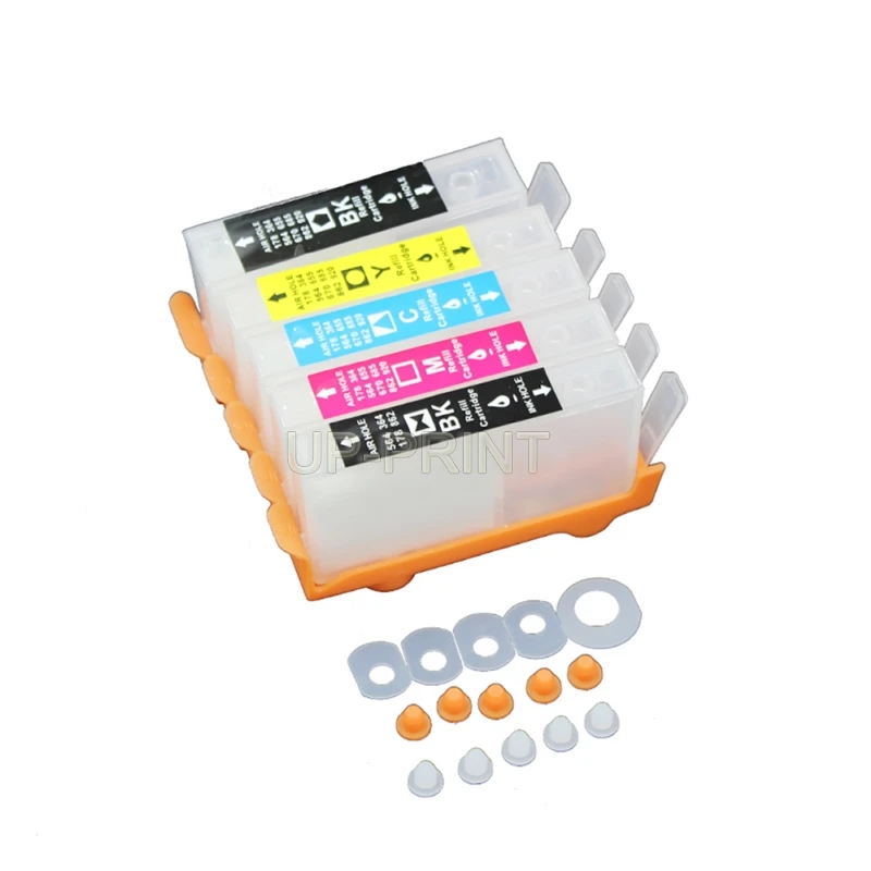 UP 10PCS Ink tank compatible for hp564 Refillable Ink cartridges For C510a B209a B210a C309g