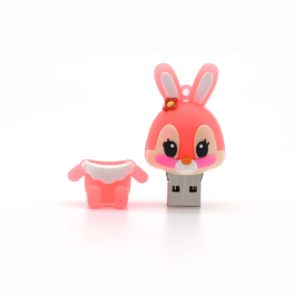 Флешки caroon прекрасный кролик usb flash drive64g 32g 16g 8g 4g u диск usb флэш-подвесные украшения memory stick Флеш накопитель для девочки