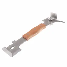 Скребок из нержавеющей стали для пчеловодства многофункциональный скребок Пчеловодство деревянная ручка ножа пчеловод пчеловодство поставки C42