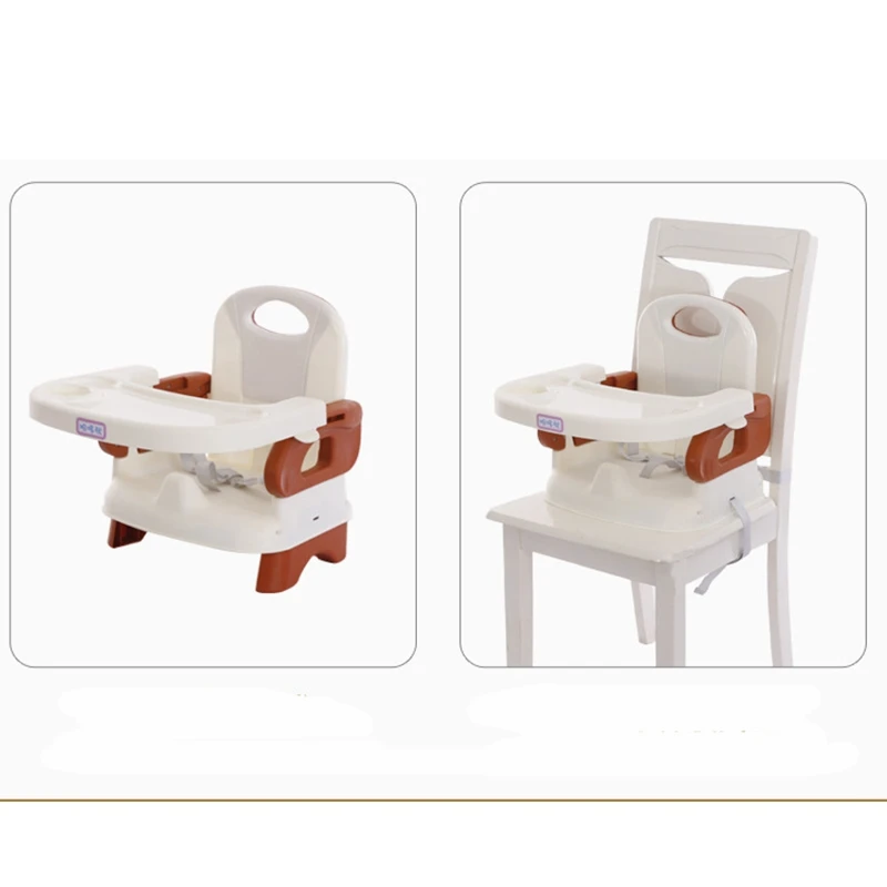 Безопасный PP пластиковый портативный регулируемый обеденный высокий стульчик для детей с трехточечным ремнем безопасности складной детский стульчик для кормления