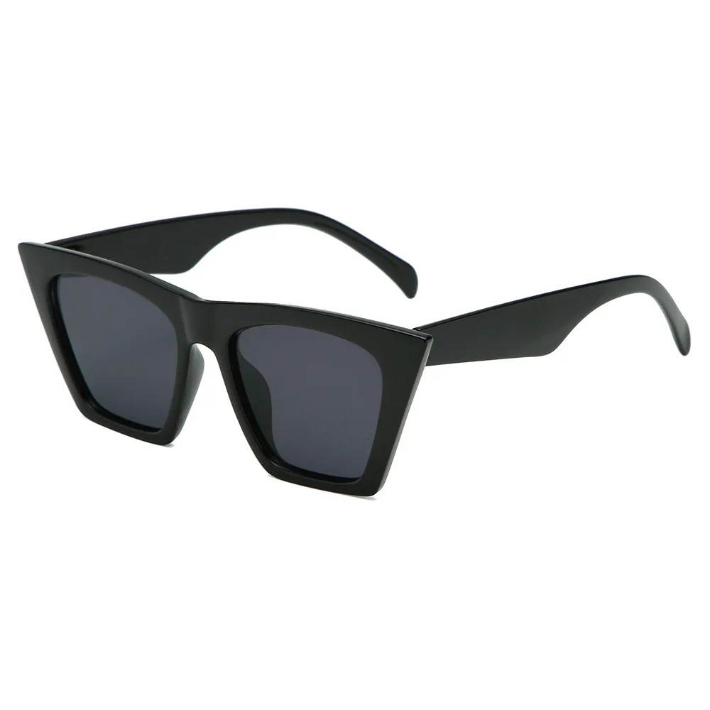 Новые Модные Винтажные женские солнцезащитные очки кошачий глаз, брендовые дизайнерские ретро очки с прозрачными линзами, солнцезащитные очки для женщин и девушек Oculos de sol - Цвет линз: C01 Black Black