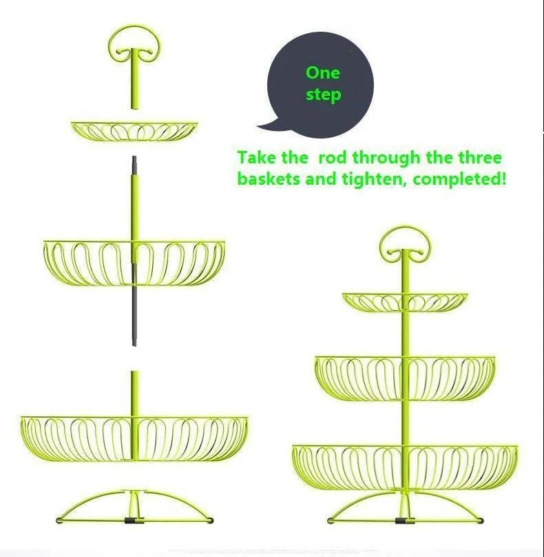 300*460 мм Европейский стиль трехуровневая корзина для фруктов фруктовые блюда трёхслойная закуски, торт блюдо стойка лоток для домашней посуды