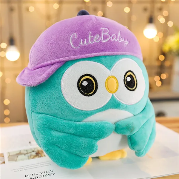 Soft Plush Cartoon Owl Plush Toy Stuffed Doll Pillow Blanket  Creative Children Kids Baby Birthday Kawaii Dolls Gift Home Decor