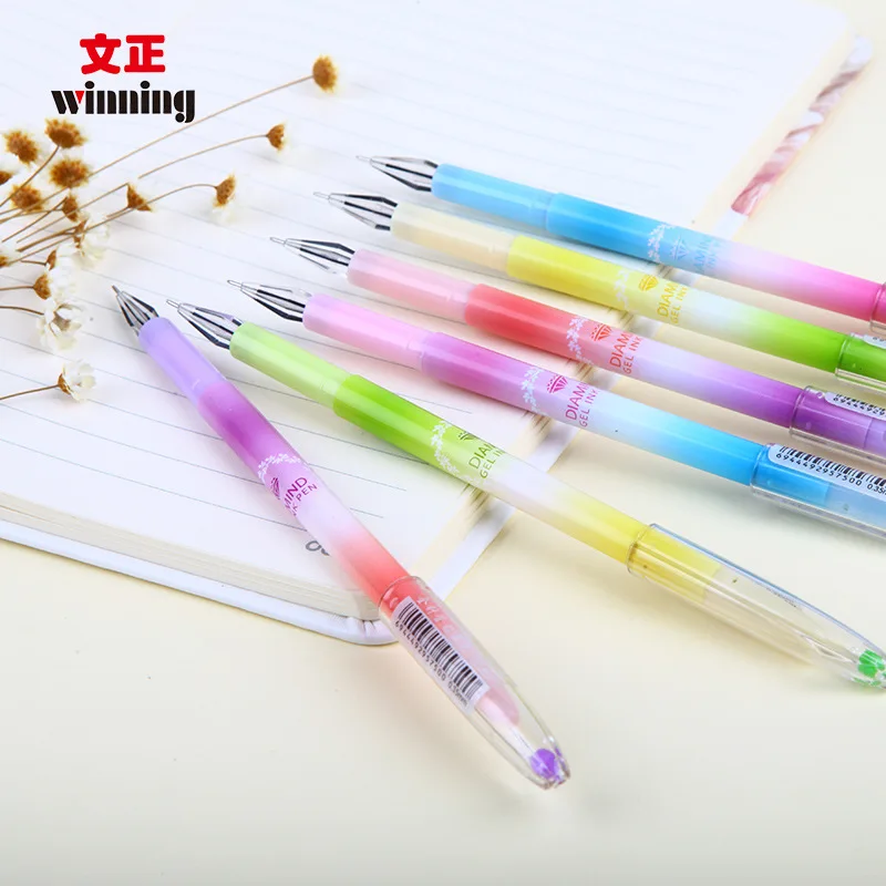 12PCS/LOT 575 Gel Ink pen color pen creative diamond pen Korean