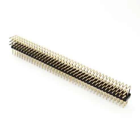 5PCS Gold Plated Pitch 2.54mm 3x40 Pin 120 Right Angle Male Header Strip Connector | Электронные компоненты и
