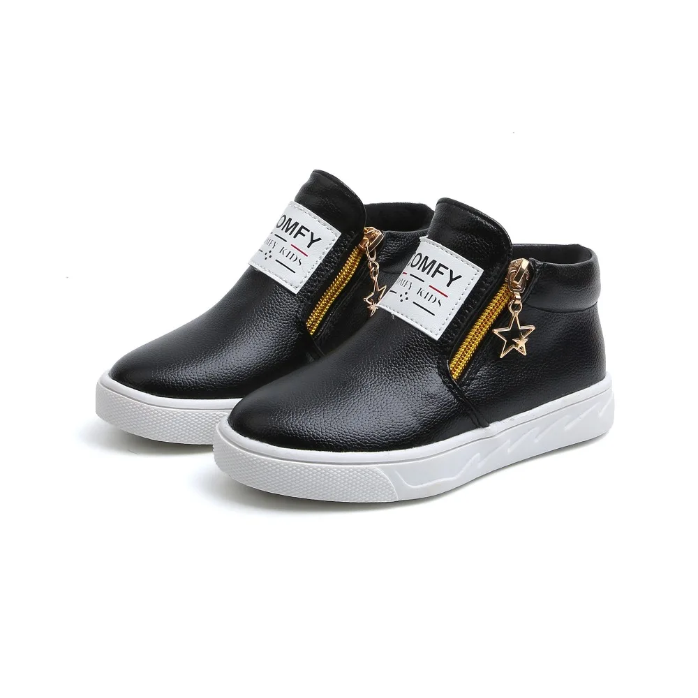 

Spring Autumn Comfortable Fashion Child Leather Shoes For boys girls boots causal flat children martin shoes For 26-36 kids