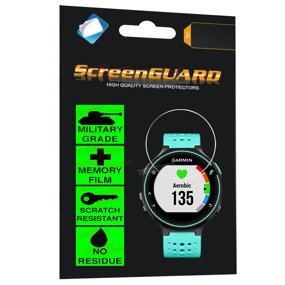 2 упаковки военный класс протектор экрана для Garmin Forerunner 235 gps работает запястье