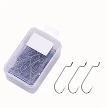 100 шт./лот крючок Приманка Крючок под червя с отверстиями Крючки из высокоуглеродистой стали рыболовный крючок