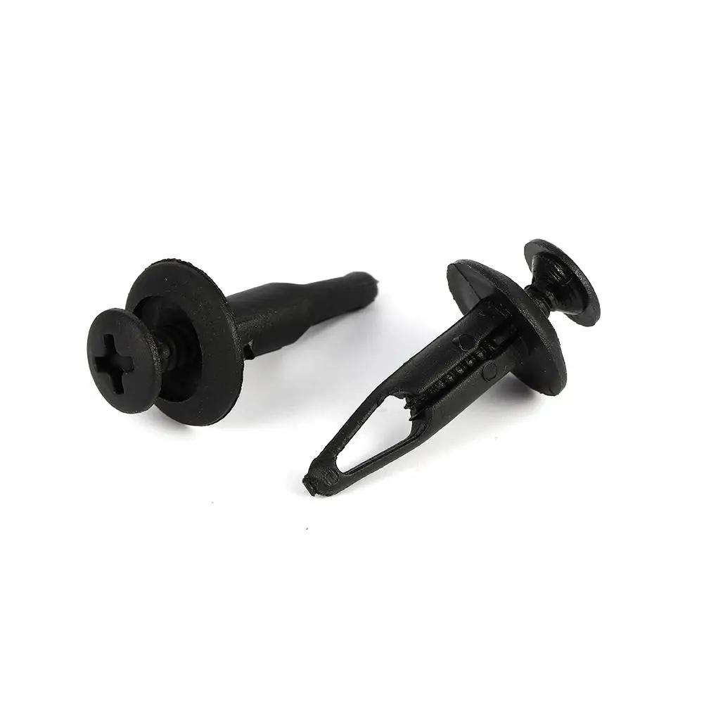 100 Pcs Plastic Push Type Rivet Retainer Fastener Bumper Pin Clips for Ford