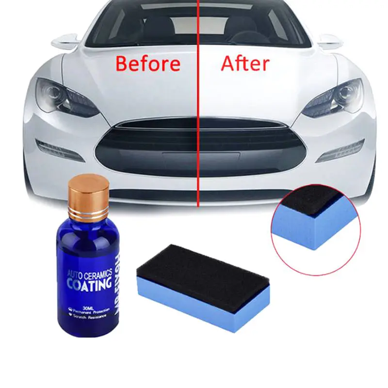 

Hot 30ML High Gloss Ceramic Car Coating Kit Anti-Scratch Exterior Care Paint Sealant 9H Hardness BX