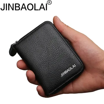 

Genuine Leather Cover On Case Bank ID Business Credit Card Holder Men Wallet Purse Male Bag For Porte Carte Cardholder Kashelek