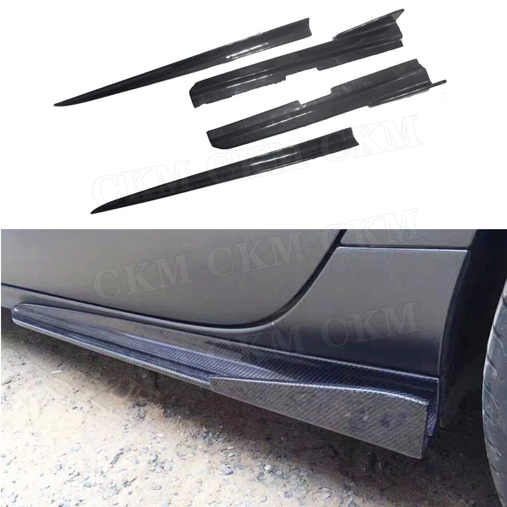 

Carbon Fiber Side Skirts Door Aprons Winglet For Audi A7 S7 RS7 2012 2013 2014 4PCS/Set Fins Shark Style External Decoration