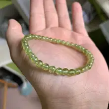 4 мм 5 мм 6 мм натуральный камень перидот браслет натуральный драгоценный камень ювелирный браслет DIY браслет для женщин для мужчин оптом