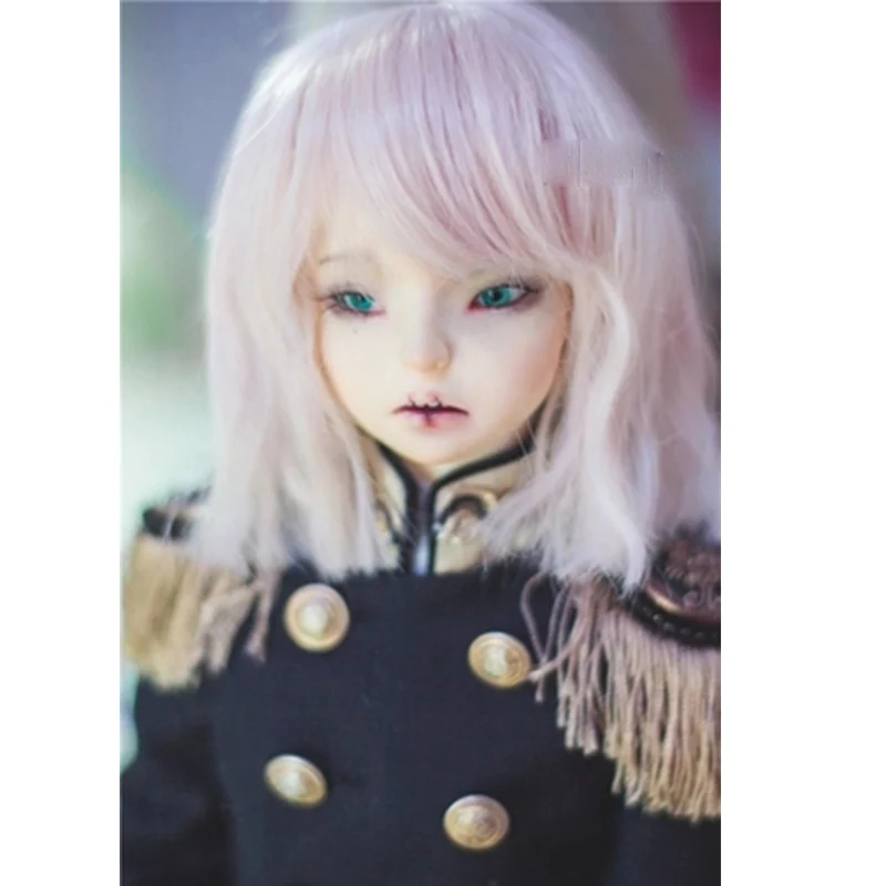 Allaosify волос 1/6 1/3 1/4 bjd парик для кукол: кукольный парик высокого Температура парик волос оранжевого и белого цвета