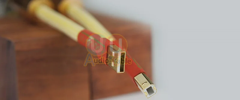 Высококачественный 4N посеребренный USB кабель OFC с двойным магнитным кольцом для Hi