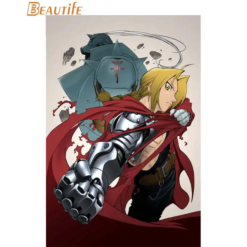 

Custom Fullmetal Alchemist Poster Cloth Silk Poster Home Decoration Wall Art Fabric Poster Print 30X45cm,40X60cm.50X75cm,60X90cm