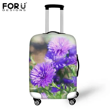 

FORUDESIGNS Brand Spandex Luggage Cover Protector 3D Flower Prints Waterproof Rain Cover Apply to 18''-30'' Case Suitcase Cover