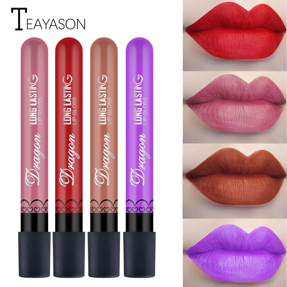 

28 Colors Vampire Lipstick Waterproof Matte Velvet Glossy Lip Gloss Lipstick Lip Balm Lip Tint Fashion Women Charming Lip Makeup