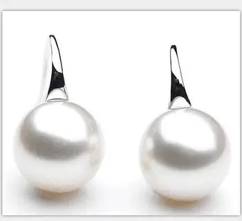 

ry00881 charming pair OFround AAA++ 10-11mm south sea white pearl earring