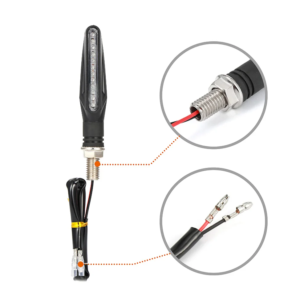 2 шт. мотоциклетный светильник указателя поворота гибкий светодиодный мото сигнальный светильник индикаторы универсальные мигалки янтарные мигалки для Toyota