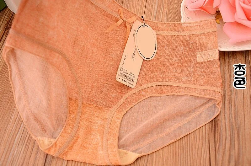 Silk Ladies Woman Seamless Sexy Panties Low Waist Briefs Female Stripe Soft Breathable Women's Thin Underwear9