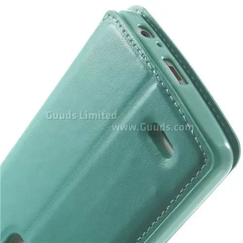Roar Korea Noble Quick Circle Leather Flip Cover for LG G3 D850 D855 LS990 - Cyan